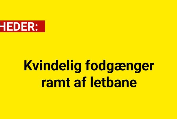 Kvindelig fodgænger ramt af letbane