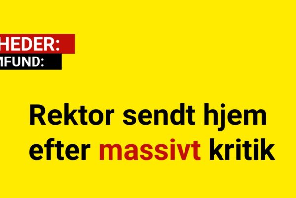 Rektor sendt hjem efter massivt kritik
