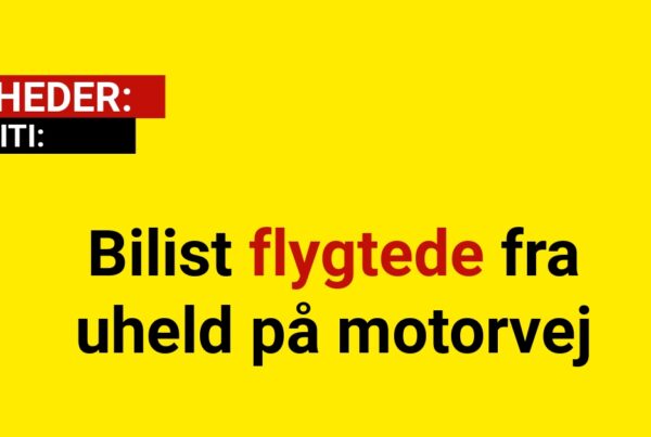 Bilist flygtede fra uheld på motorvej