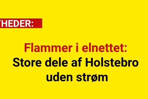 Flammer i elnettet: Store dele af Holstebro uden strøm
