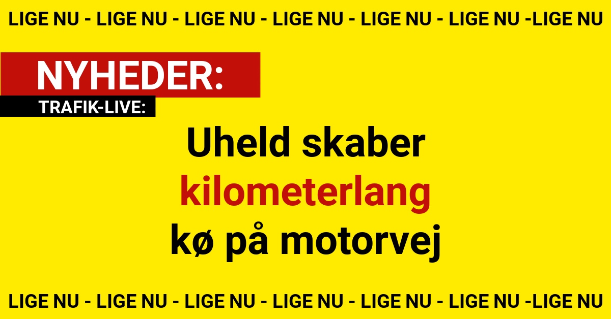 Uheld skaber kilometerlang kø på motorvej