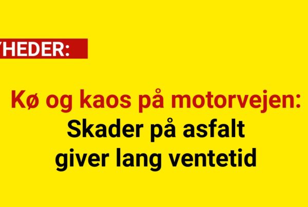 Kø og kaos på motorvejen: Skader på asfalt giver lang ventetid