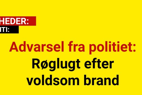 Advarsel fra politiet: Røglugt efter voldsom brand