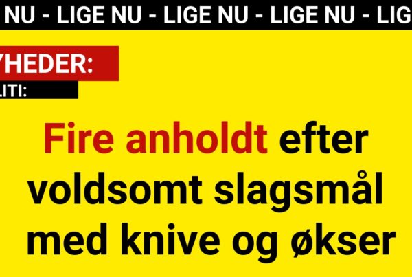 Fire anholdt efter voldsomt slagsmål med knive og økser