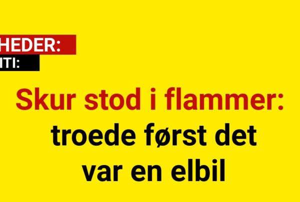 Skur stod i flammer – troede først det var en elbil