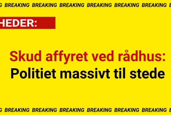 Skud affyret ved rådhus: Politiet massivt til stede
