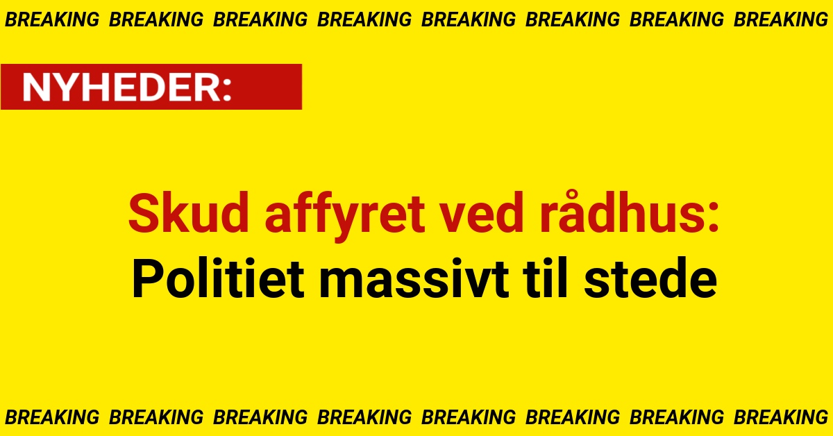 Skud affyret ved rådhus: Politiet massivt til stede