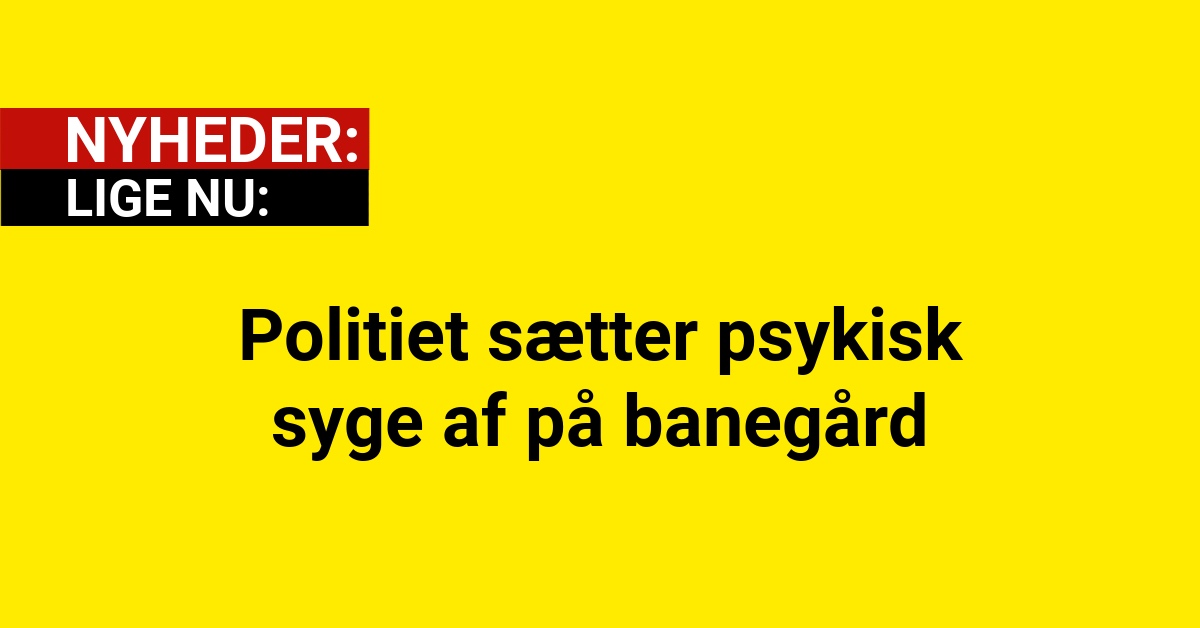 Politiet sætter psykisk syge af på banegård