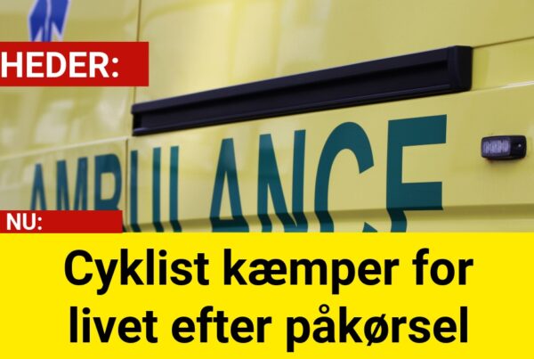 Cyklist kæmper for livet efter påkørsel