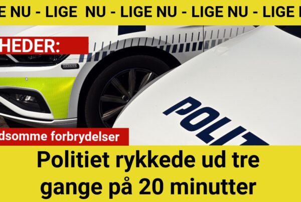 Fyns Politi rykkede ud tre gange på 20 minutter: Røveri, overfald og flugtbilist