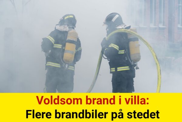 Voldsom brand i villa: Flere brandbiler på stedet