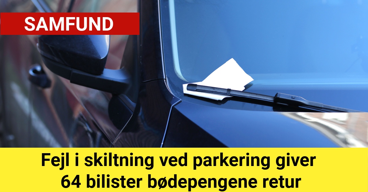 Fejl i skiltning ved parkering