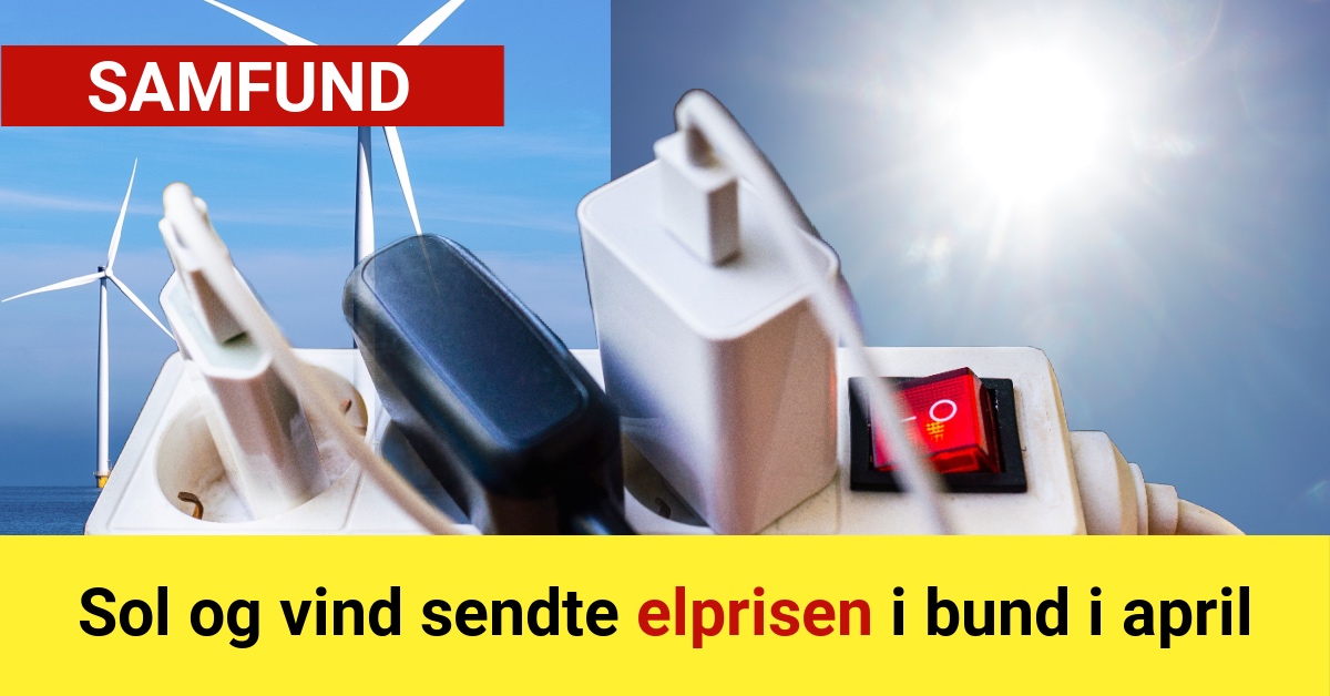 Sol og vind sendte elprisen i bund i april