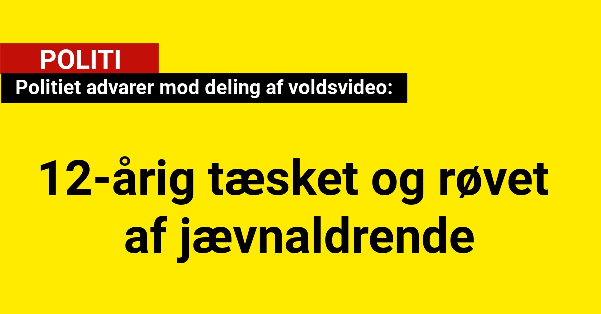 politiet advarer mod deling af voldsvideo