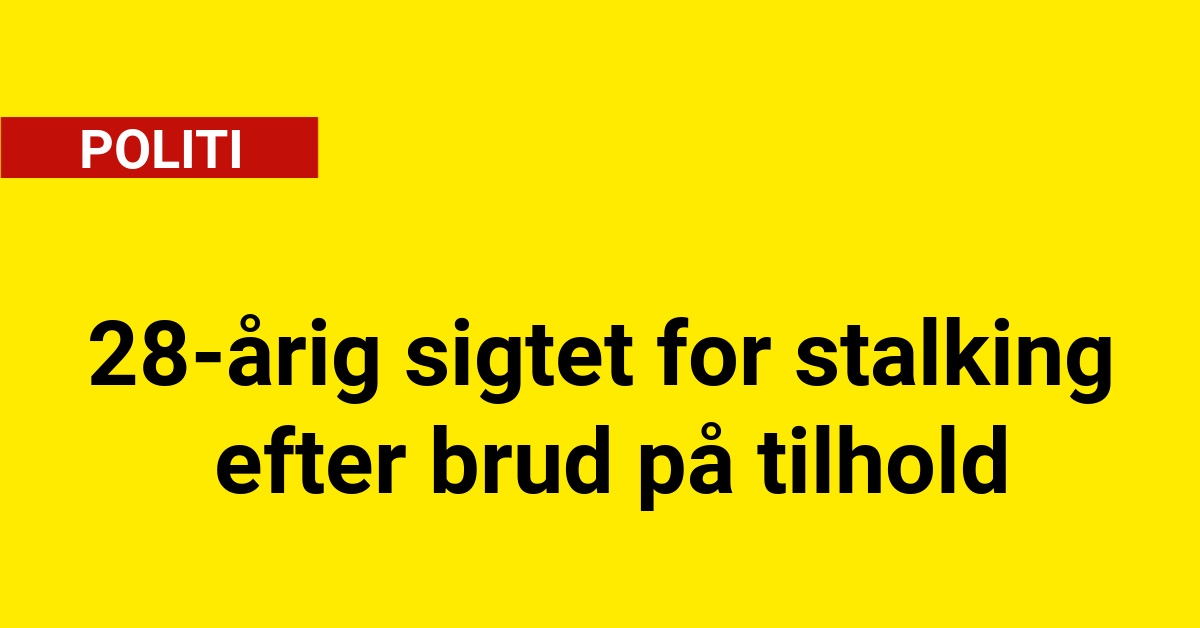 28-årig sigtet for stalking efter brud på tilhold