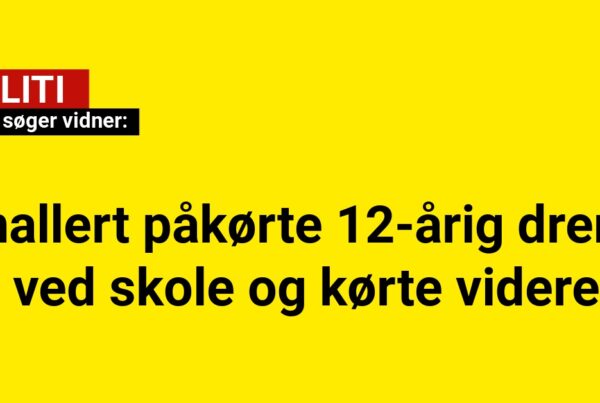 Knallert påkørte 12-årig dreng ved skole og kørte videre