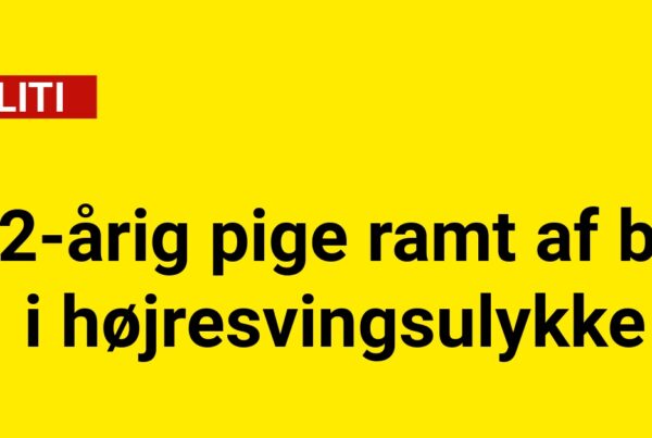 12-årig pige ramt af bil i højresvingsulykke