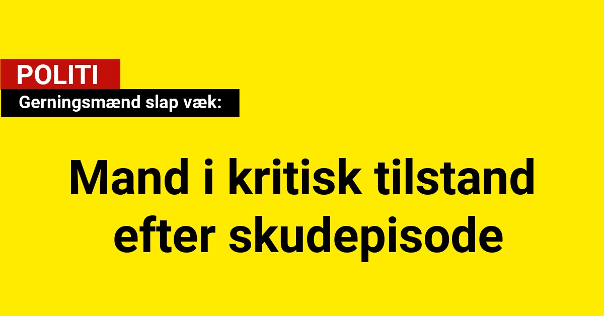 Gerningsmænd slap væk