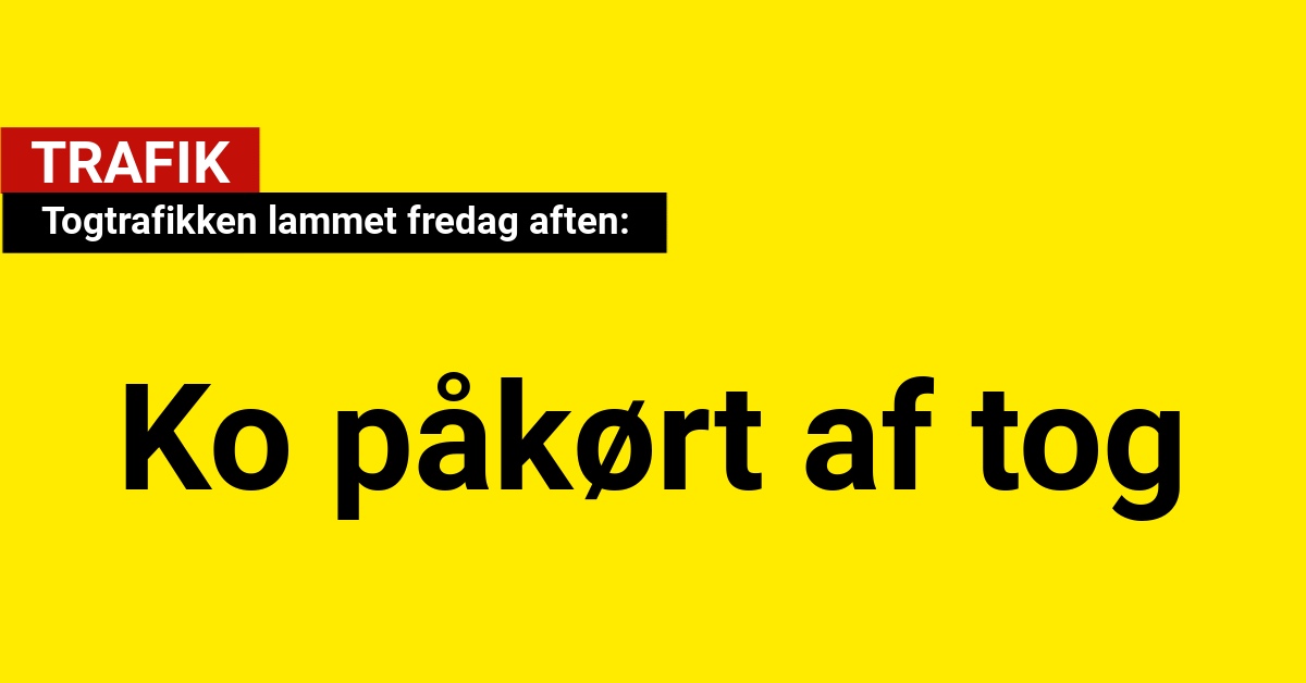 Togtrafikken lammet fredag aften