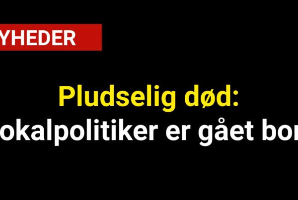 Pludselig død: Lokalpolitiker er gået bort
