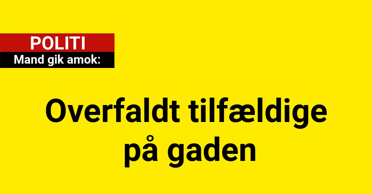 Mand gik amok: