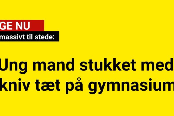 Ung mand stukket med kniv tæt på gymnasium