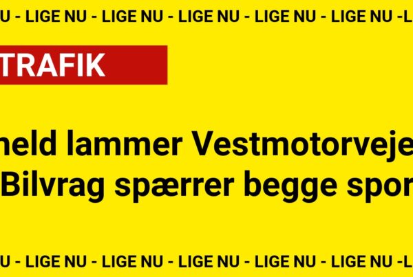 Uheld lammer Vestmotorvejen: Bilvrag spærrer begge spor