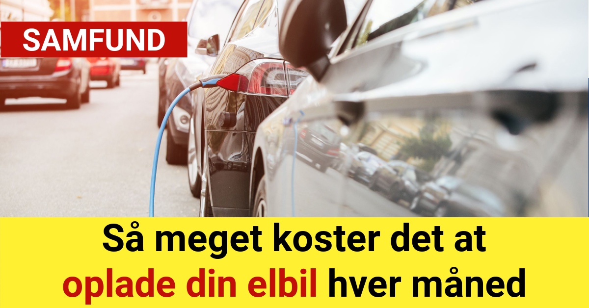 Så meget koster det at oplade din elbil hver måned