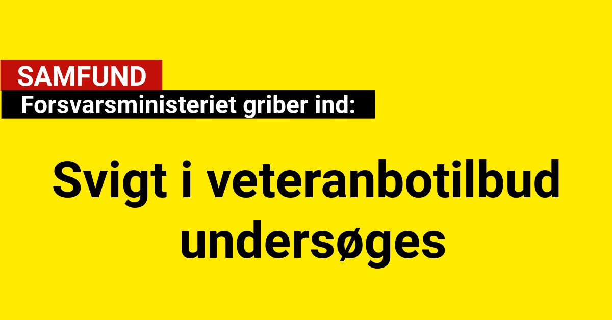 Forsvarsministeriet griber ind: