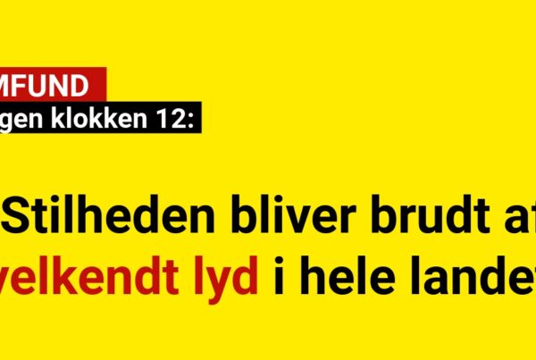 I morgen klokken 12 bliver stilheden brudt af velkendt lyd i hele landet