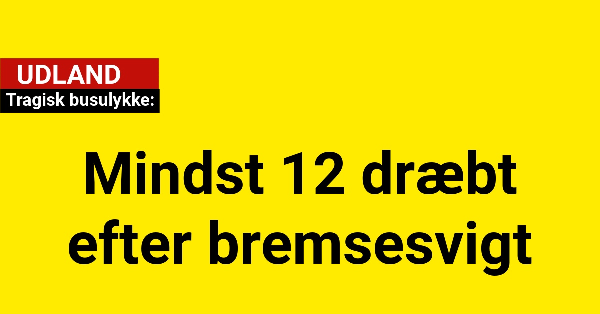 Tragisk busulykke: