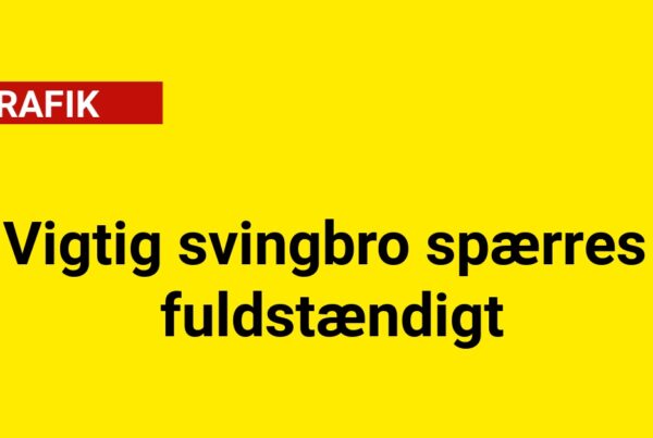 Vigtig svingbro spærres fuldstændigt