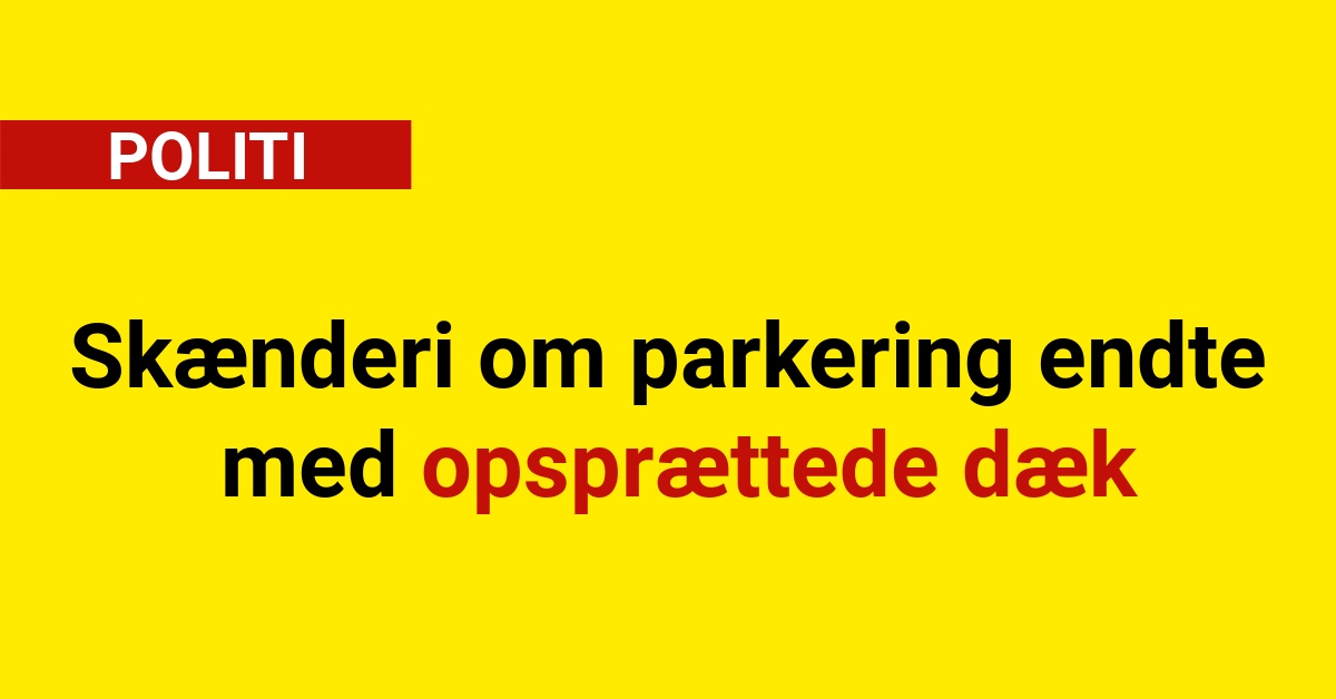 Skænderi om parkering endte med opsprættede dæk