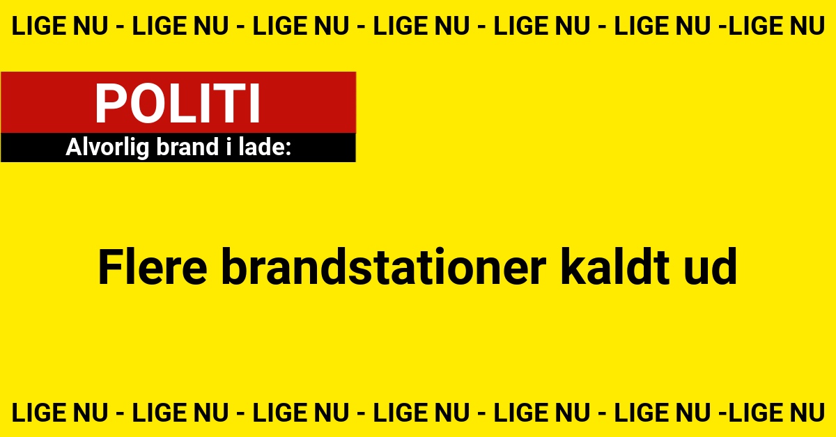 Flere brandstationer kaldt ud for at forhindre storbrand i at sprede sig i lade