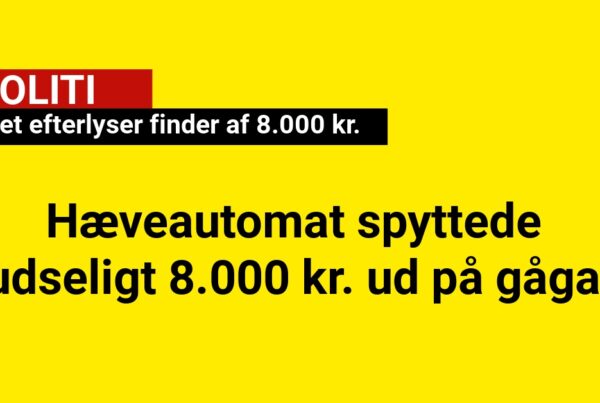 Hæveautomat spyttede pludseligt 8.000 kr. ud på gågade