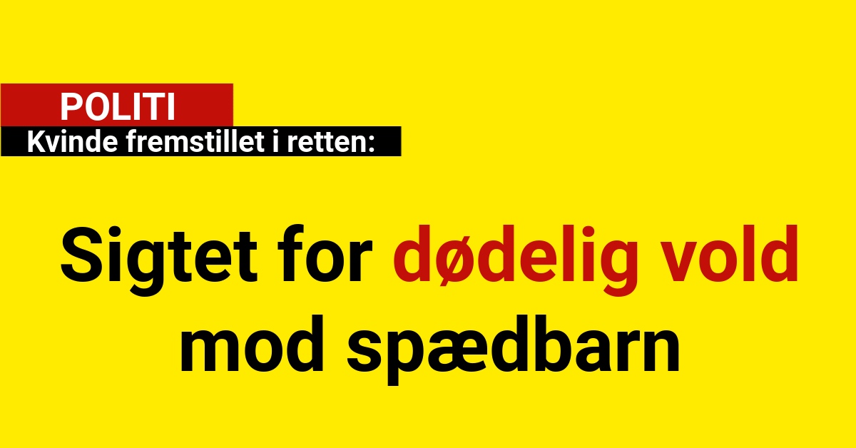 Kvinde fremstillet i retten: