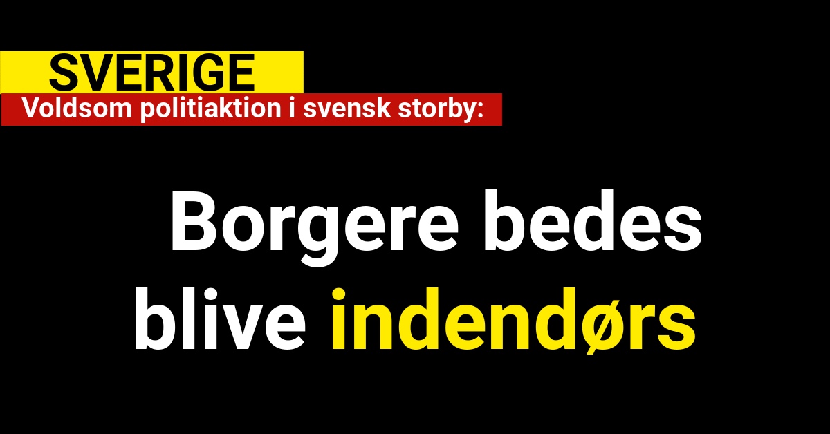 Voldsom politiaktion i svensk storby: