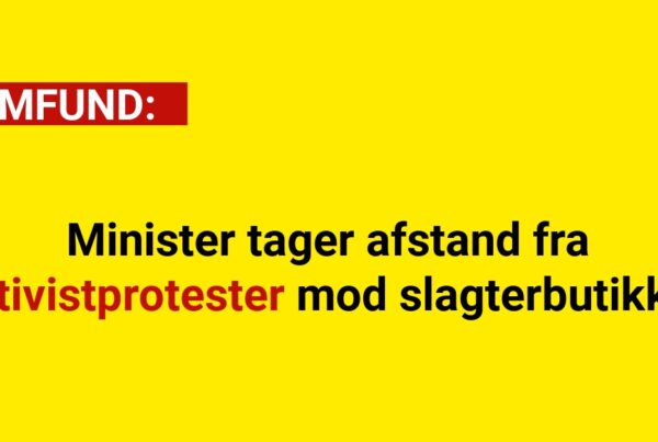 Minister tager afstand fra aktivistprotester mod slagterbutikk