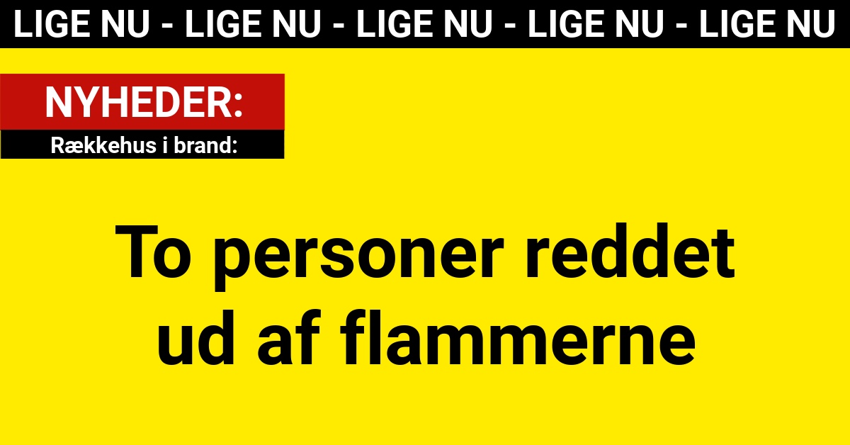 Rækkehus i brand: