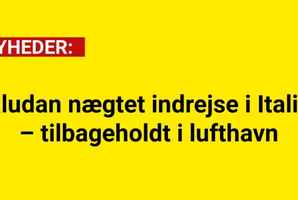 Paludan nægtet indrejse i Italien – tilbageholdt i lufthavn