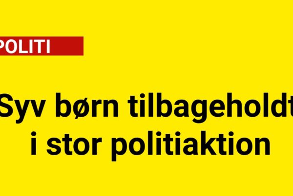 Syv børn tilbageholdt i stor politiaktion