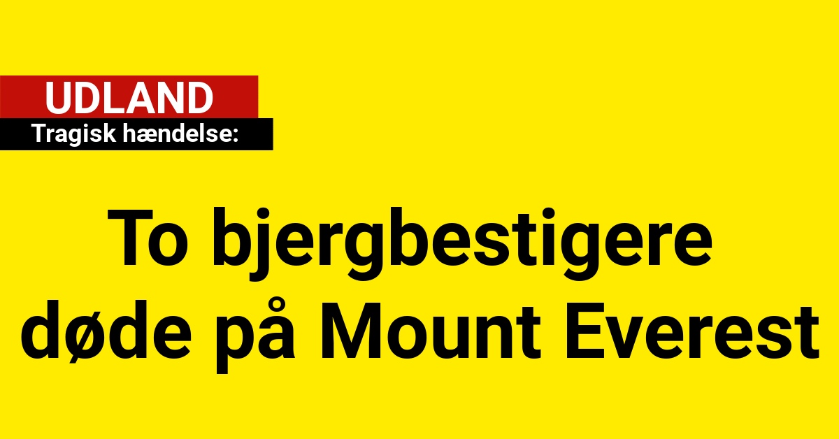 Tragisk hændelse: