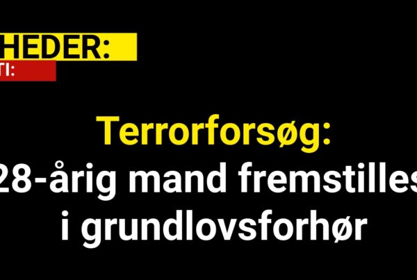 Terrorforsøg: 28-årig mand fremstilles i grundlovsforhør