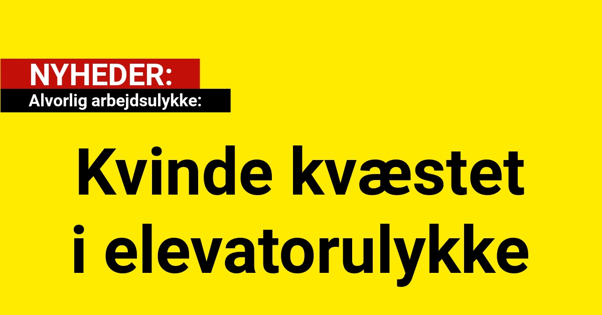 Alvorlig arbejdsulykke: