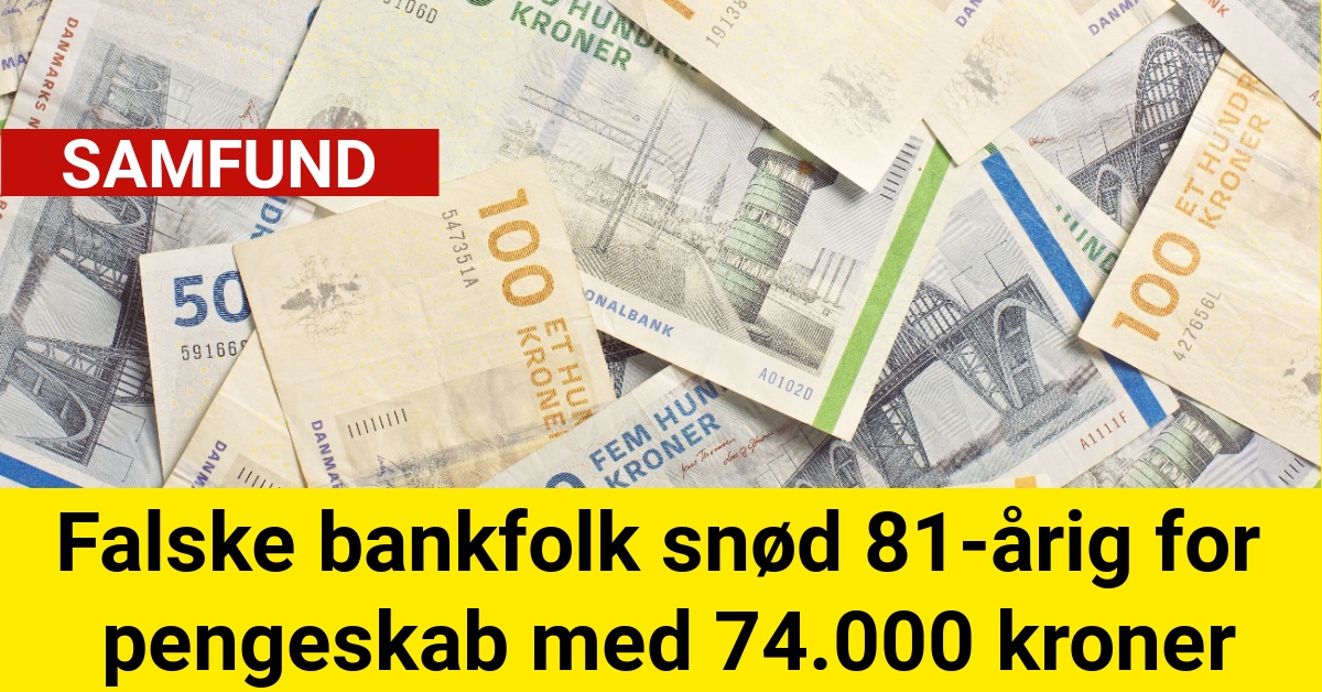 Falske bankfolk snød 81-årig for pengeskab med 74.000 kroner
