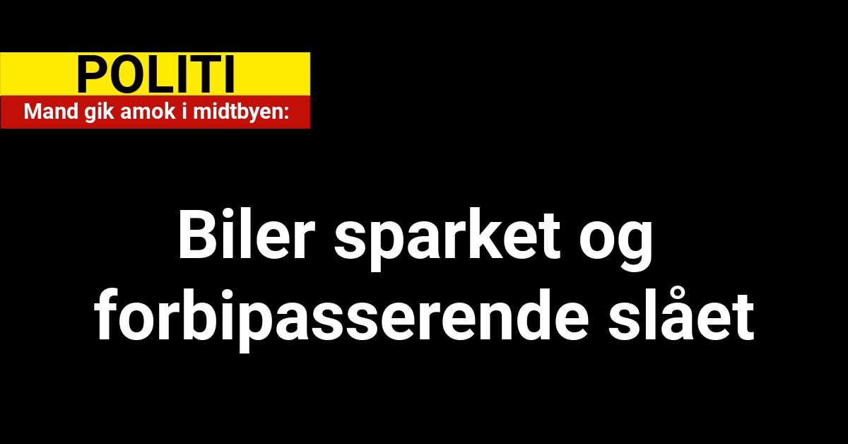 Mand gik amok i midtbyen