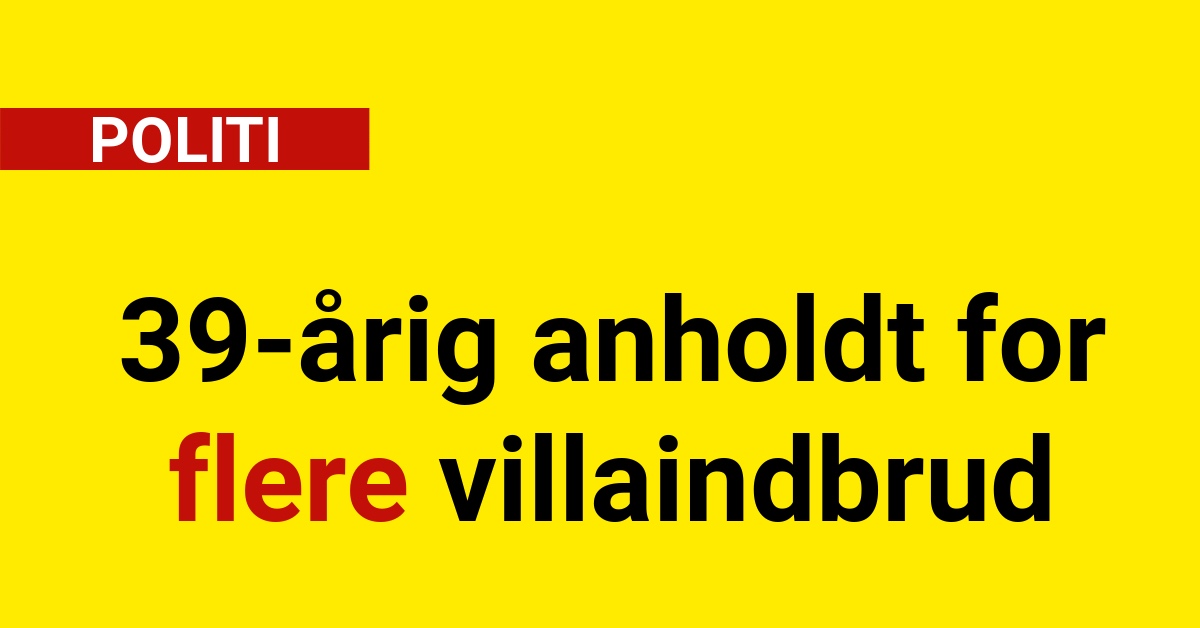 39-årig anholdt for flere villaindbrud