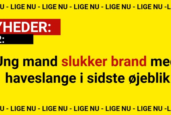 Ung mand slukker brand med haveslange i sidste øjeblik