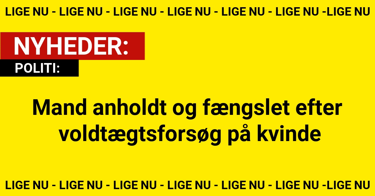 Mand anholdt og fængslet efter voldtægtsforsøg på kvinde