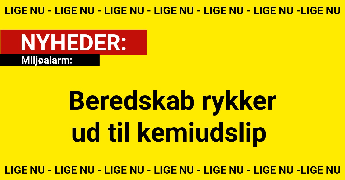Miljøalarm: Beredskab rykker ud til kemiudslip